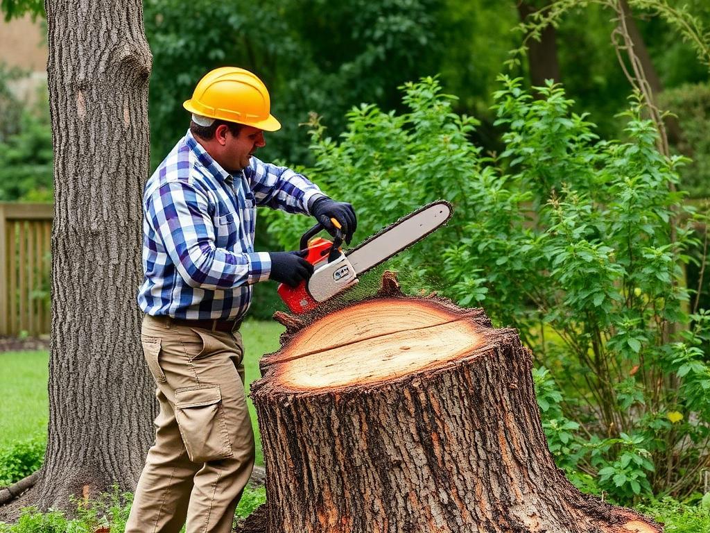 Abattage d'un arbre dans le Val-d'Oise